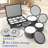 China Storage Containers For 12 Place Setting With Two Plate Bags, 5 Pcs Hard Shell Quilted China Storage Cases,Grey