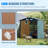 [6x8 Ft Yellow Outdoor Steel Storage Shed]– Lockable Doors | Compact For Garden, Backyard, Patio & Bike Storage​-118758429