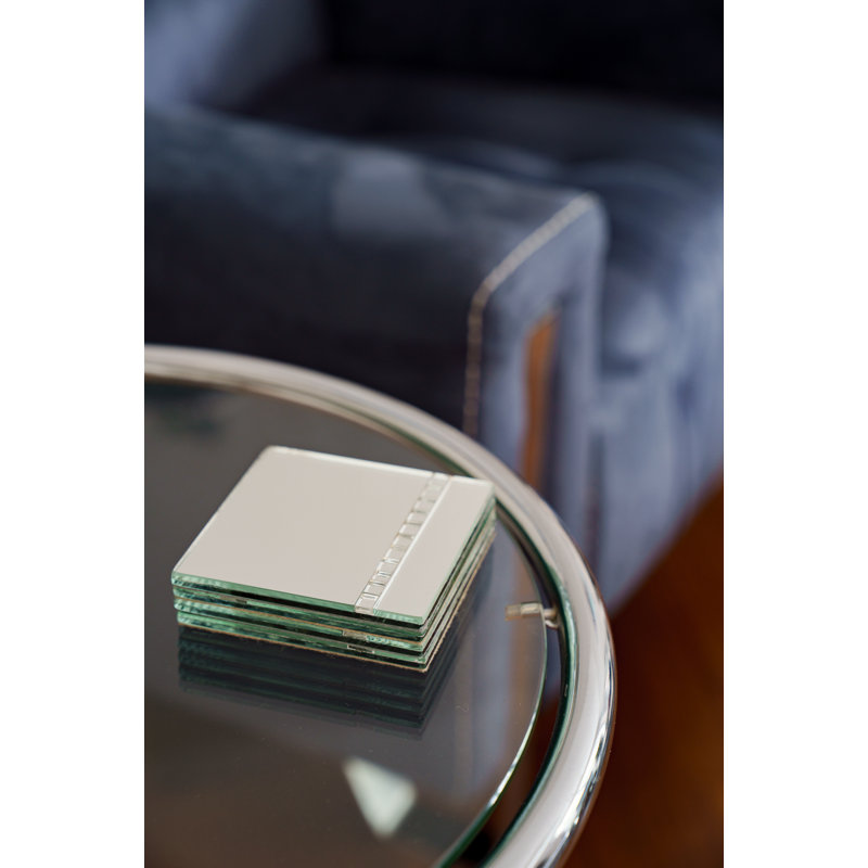 Glass 1 Piece Coaster, Mirror