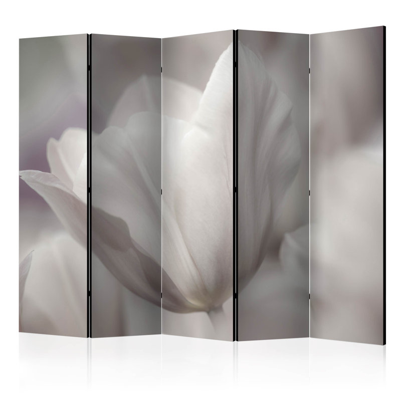 Fundy 225cm W x 172cm H 5 - Panel Solid Wood Folding Room Divider
