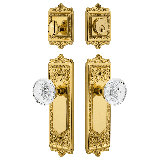 Nostalgic Warehouse Egg & Dart Entry Set with Crystal Meadows Knob