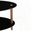 Table basse noire ovale en verre