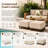Patio Ottomans For Conversation Sofa Set (Set of 2)