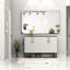 Miroir de vestiaire 60 po x 36 po avec cadre en aluminium noir - preuve, installation simple, adapté à divers espaces-130489034-130489037