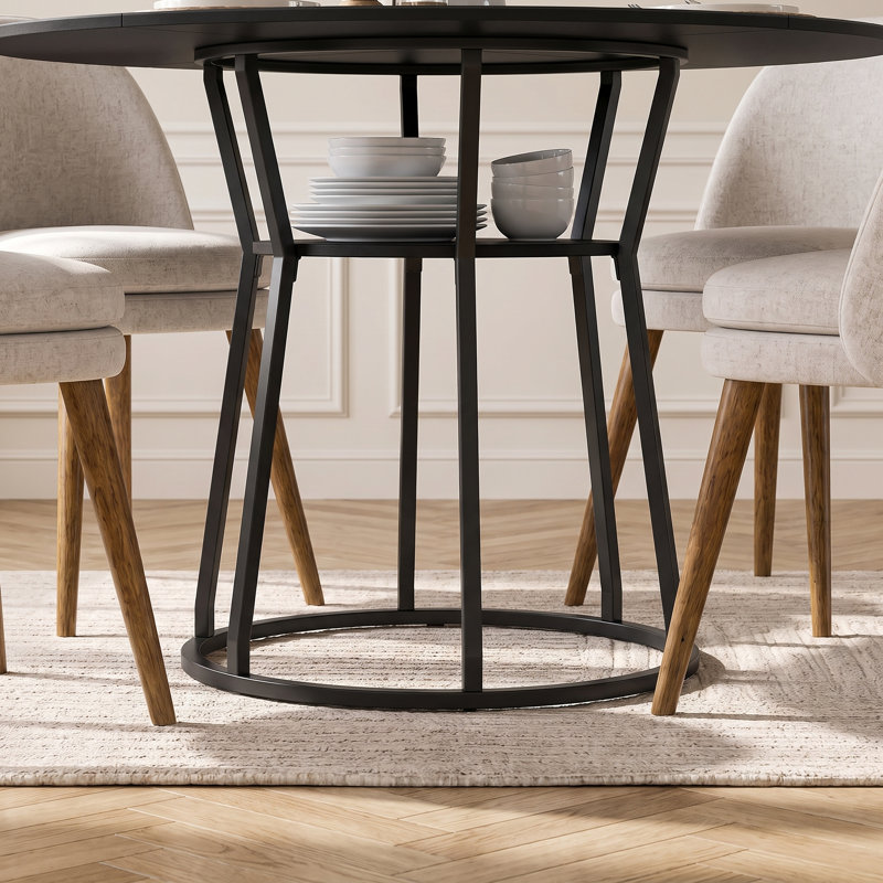 Pine Dining Table, Black