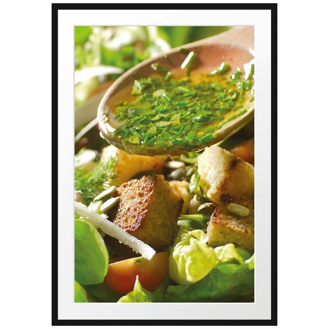 Gerahmtes Poster Kräuter Vinaigrette