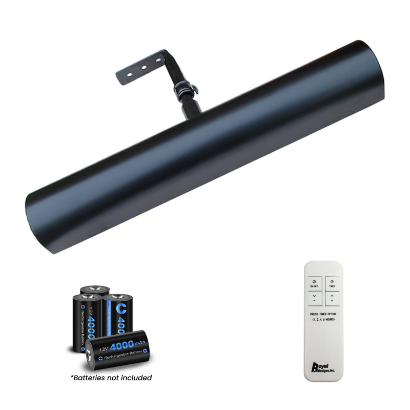 14.75'' Dimmable LED Wall Mounted Picture Light with Remote, Black