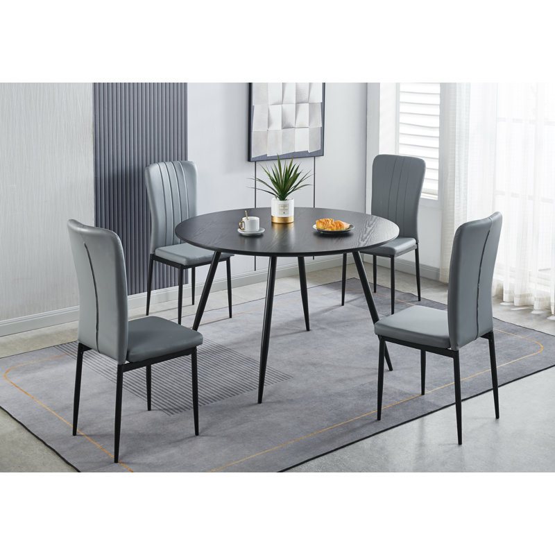 Mose 4 - Person Dining Set, Black