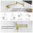 23" Brass Pot Filler Faucet Brushed Gold, Wall Mount Over Stove Water Faucet, Antique 2 Handles Folding Stretchable Pot Filler-116830682