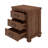 Rustic Three Drawer Reclaimed Solid Wood Farmhouse Nightstand Set Of Two