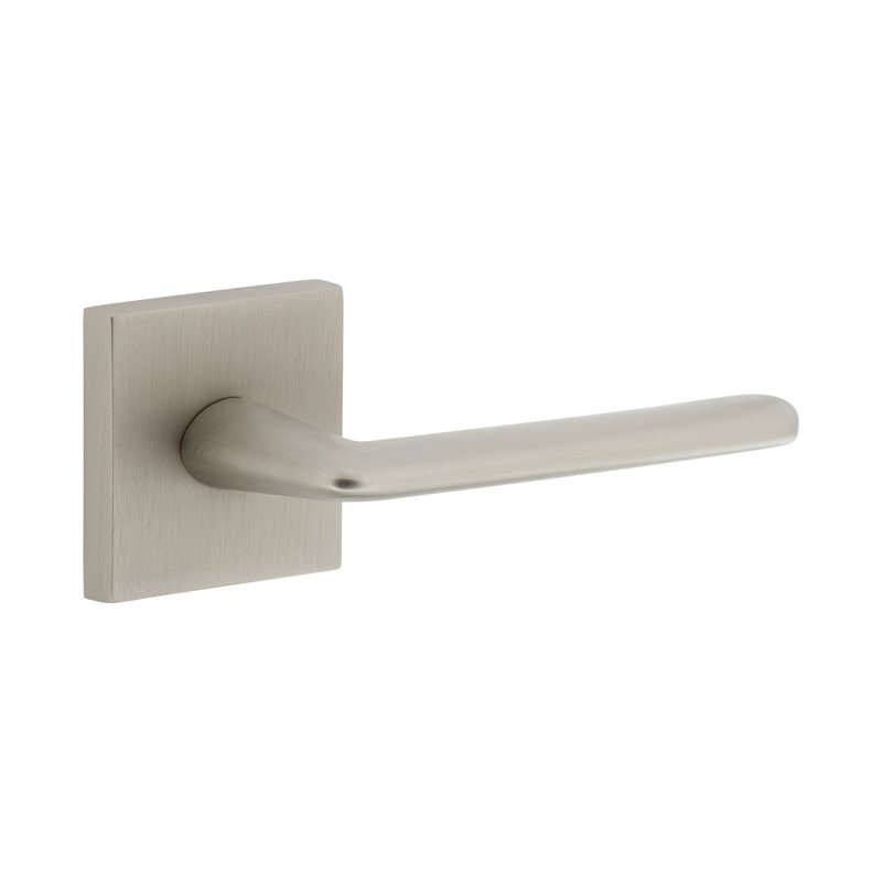 Rosace simple Viaggio Circolo avec levier Brezza, Nickel satiné, Droite, Carrée
