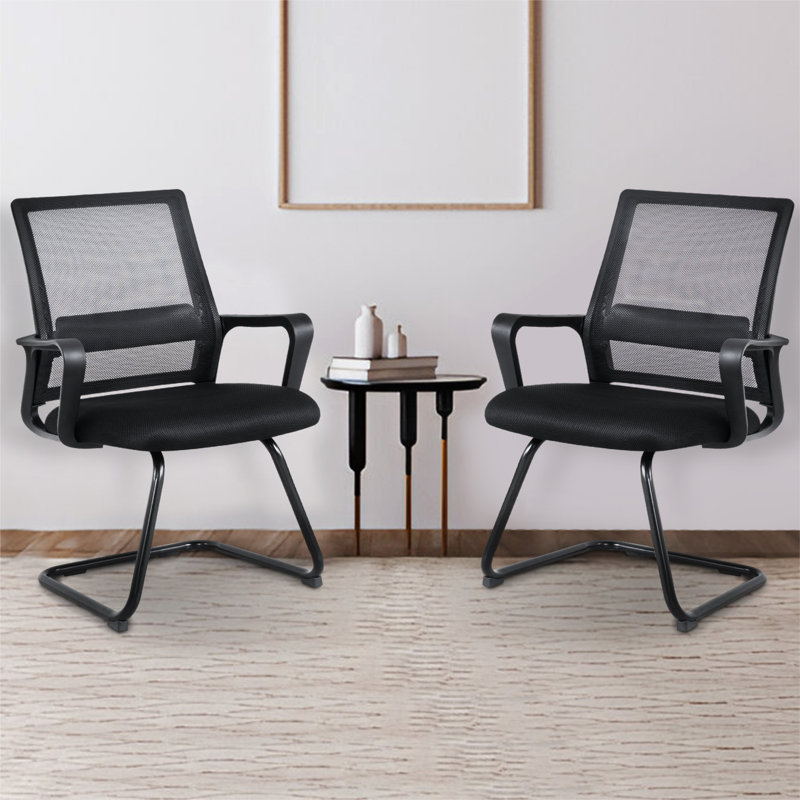 Chaise de réception en filet | Méridienne de bureau ergonomique pour salle d'attente, ensemble de 2 chaises et espaces invités  