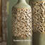 Grand vase en métal 26,4 po French Country