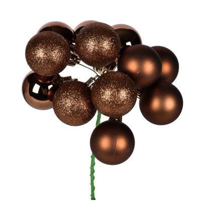 12" Ball Ornament Christmas Pick