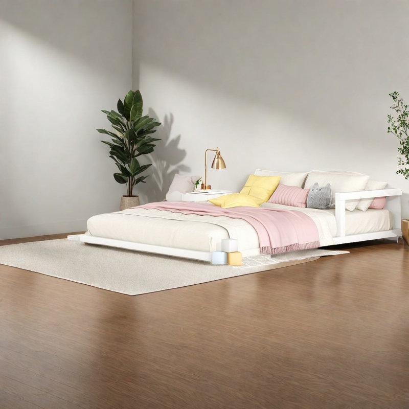 Élégants lits doubles en bois, tête de lit moderne pour la maison