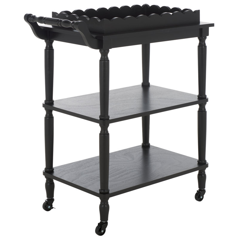 Haven 3 Tier Dining Cart, Matte Black