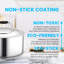 NutriChef 3 pte Casserole en acier inoxydable