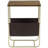 Pine Wood Top Metal Frame End Table
