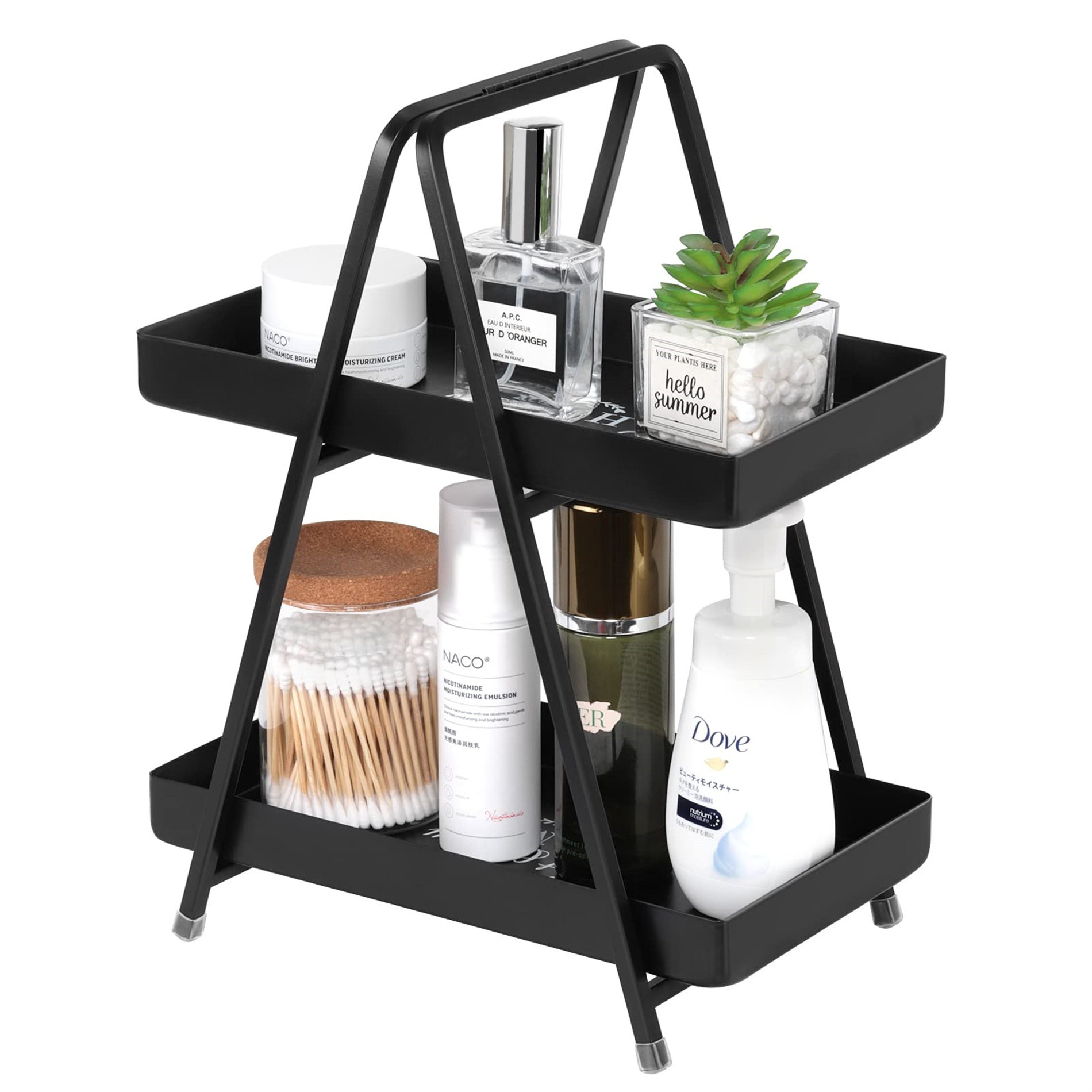 Belfry Bathroom 2 Tier Bathroom Countertop Organizer, Vanity Tray ...