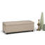 Banc de rangement avec repose-pieds clouté rectangulaire en tissu aspect lin de 48 po Hamilton-61342499