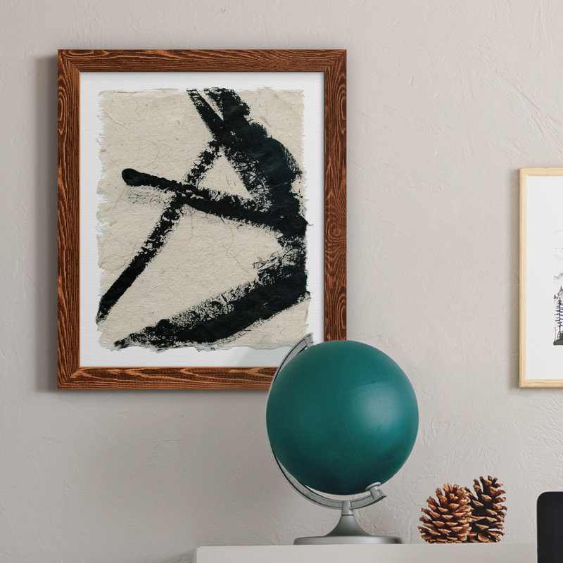 «Lines Crossed I», peinture sur toile encadrée, H 20 po x l 17 po x P 1,5 po, Cadre en érable
