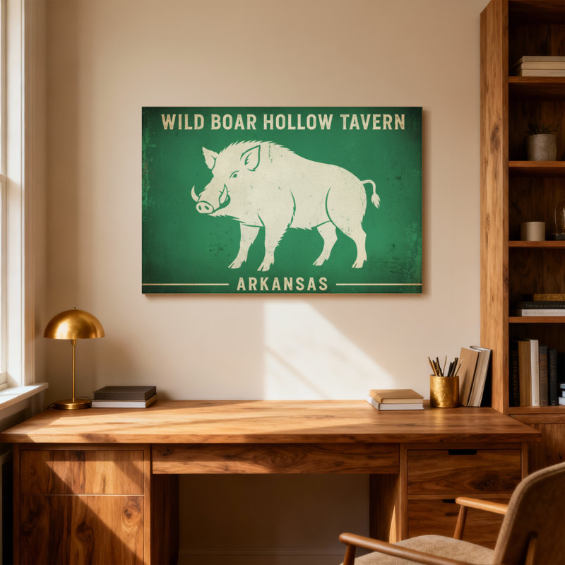 Animaux, sangliers, crosse, taverne, Arkansas, H 12 po x l 18 po
