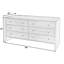 Colin 66 in. W Wood 6 Drawer Round Back Dresser