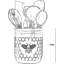 Pot à ustensiles de cuisine en céramique à motif alvéolé et abeille en relief, style rétro, grand pot à ustensiles pour comptoir, organisateur d'ustensiles en céramique pour spatule, décoration pour la cuisine et la maison