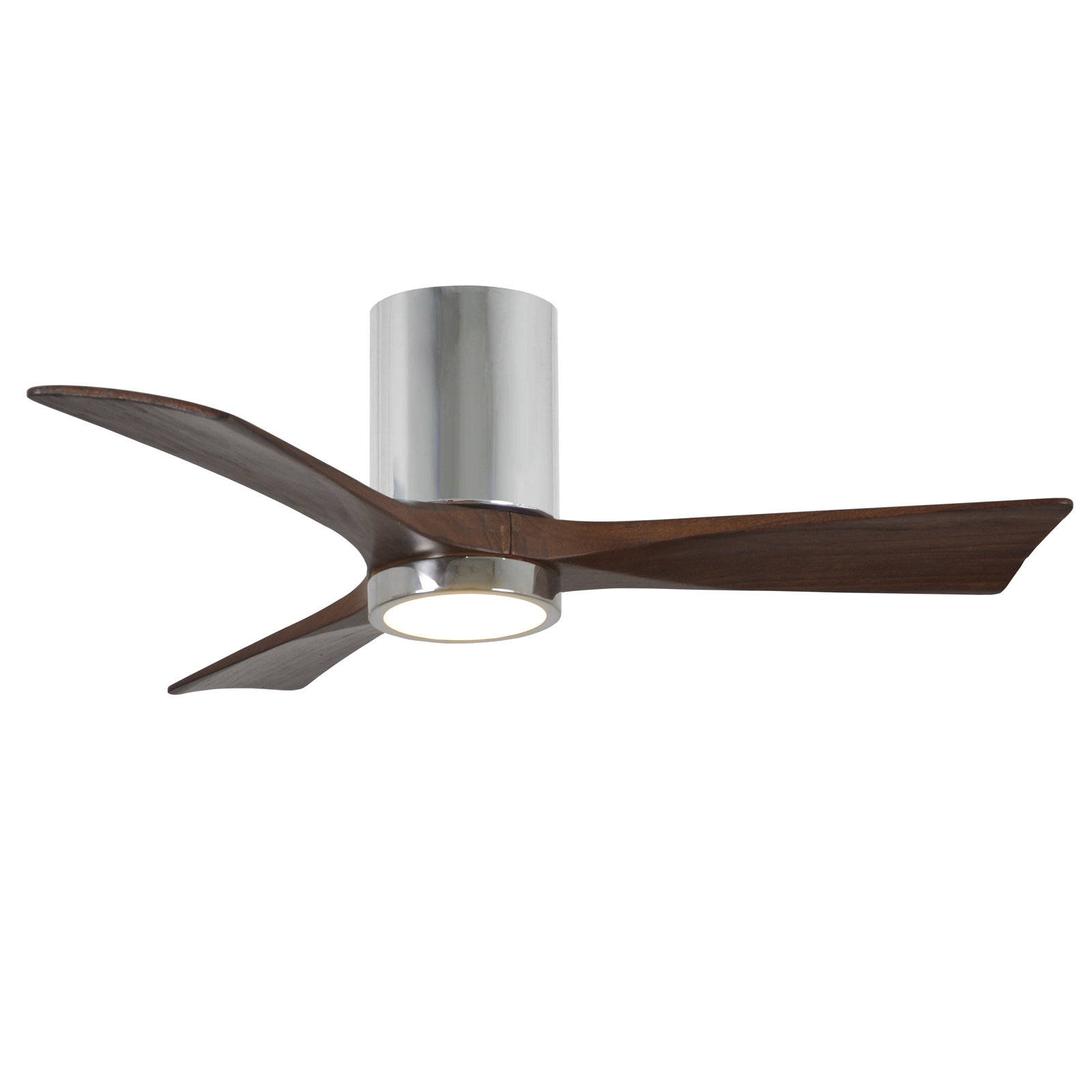 Olivier Ceiling Fan with LED Light Kit, Polished Chrome, 42", Walnut