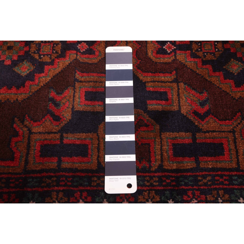 Tapis bleu marine Teimani 4 pi 0 po x 6 pi 4 po