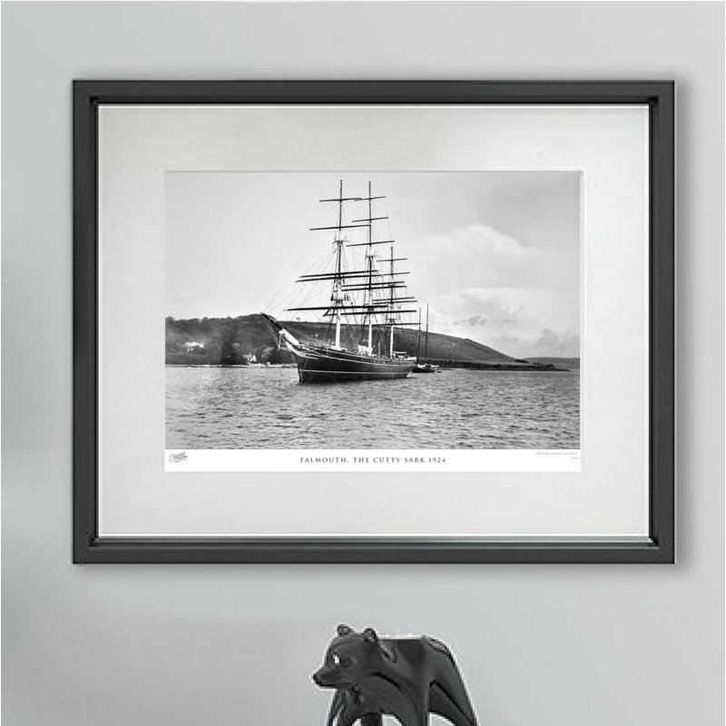 Falmouth, The Cutty Sark 1924 - Single Picture Frame Print, 28cm H x 36cm W x 2.3cm D