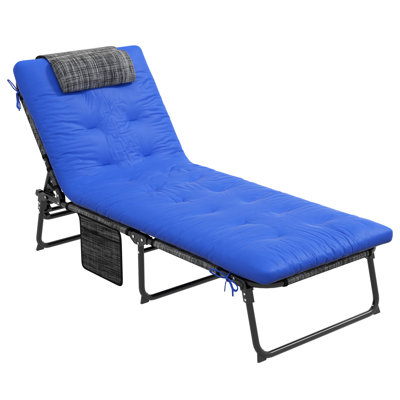 Chaise longue d'extérieur en acier Shumeka