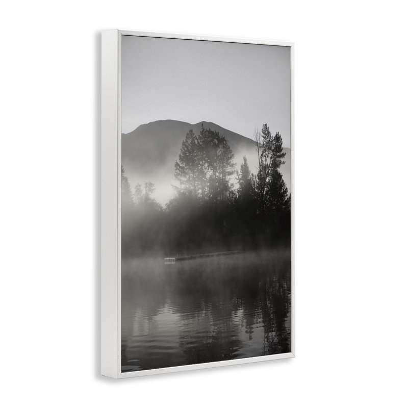  «Apaisant lac ondulé», estampe numérique par Carol Robinson, H 24 po x l 16 po, Estampe numérique encadrée blanc bord de mer