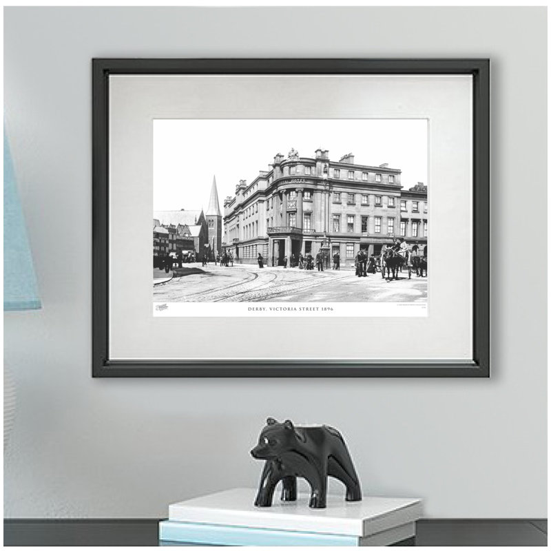 Derby, Victoria Street 1896 - Single Picture Frame Print, 28cm H x 36cm W x 2.3cm D