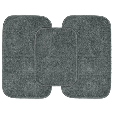 Mccluney Traditional Nylon Bath Rug with Non-Slip Backing