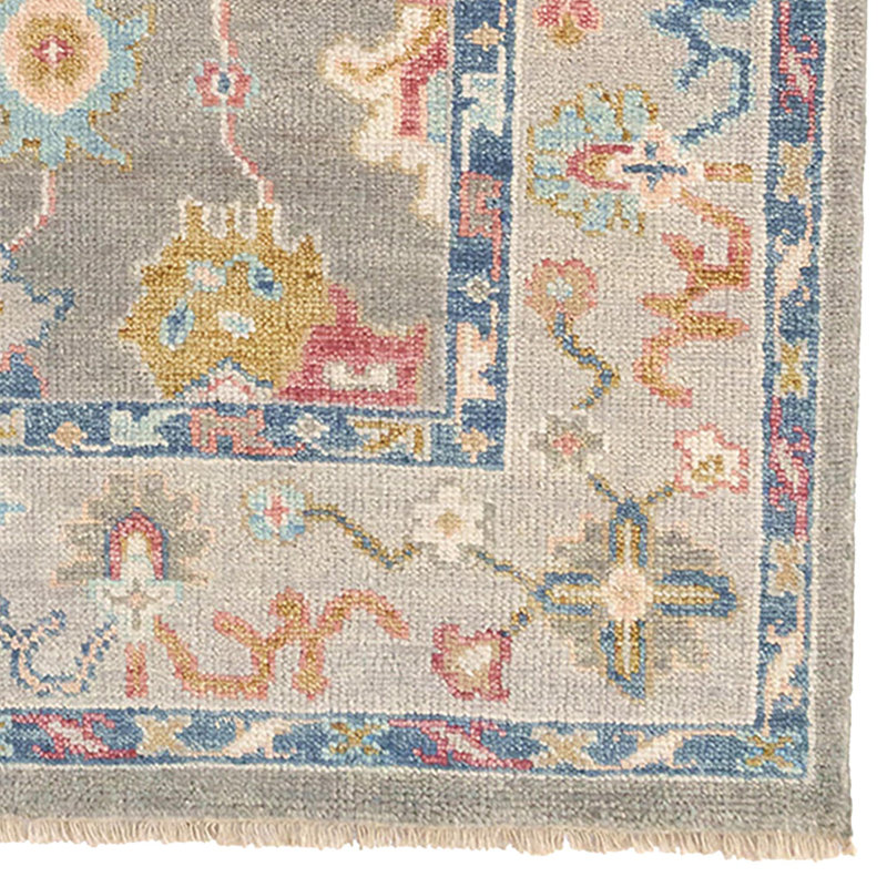Elan Hand Knotted Wool Oriental Area Rug in Black, Rectangle 9' x 12'