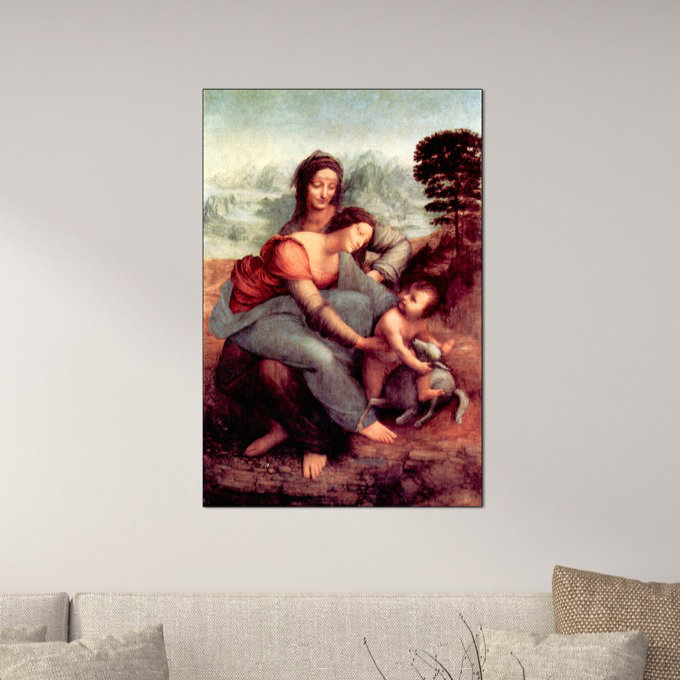 The Virgin And Child With Saint Anne by Leonardo Da Vinci - Wrapped Canvas Print