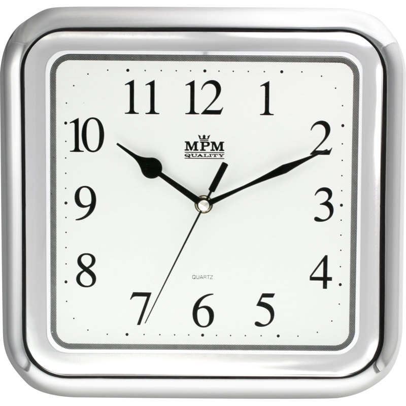 Grote Wall Clock, Silver-Shiny