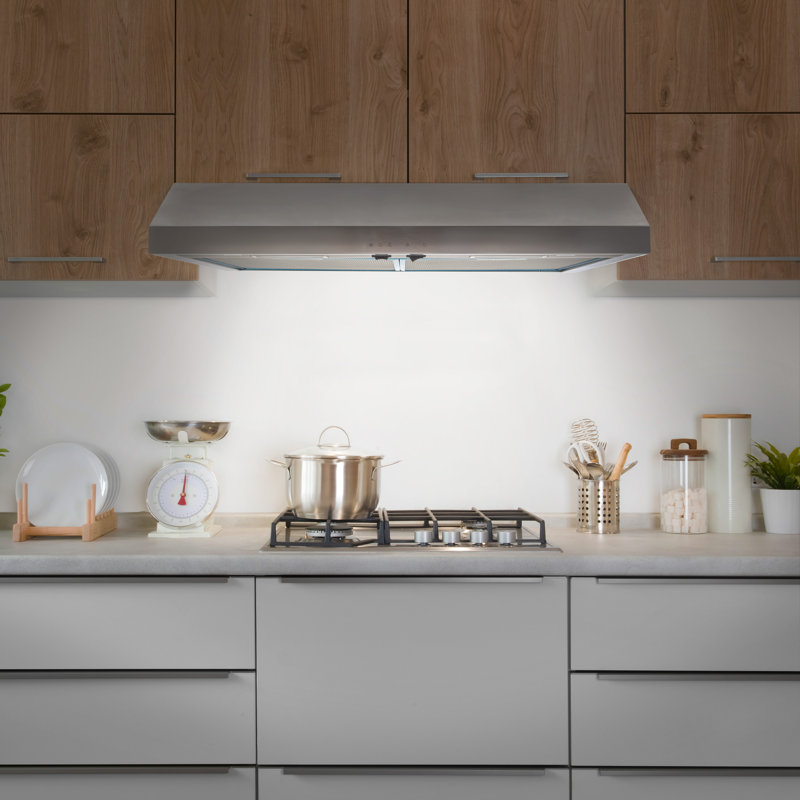 ARIA 30 In. Under Cabinet Range Hood 270 Max Airflow CFM, 2 Speeds, LED, Convertible Venting, Stainless Steel