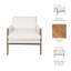 33" Alonzo Accent Chair, Ivory