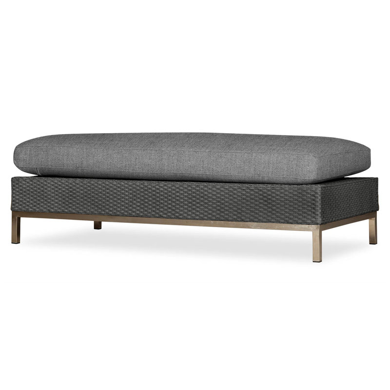 Elements Outdoor Ottoman, Demo Skyway, Hickory