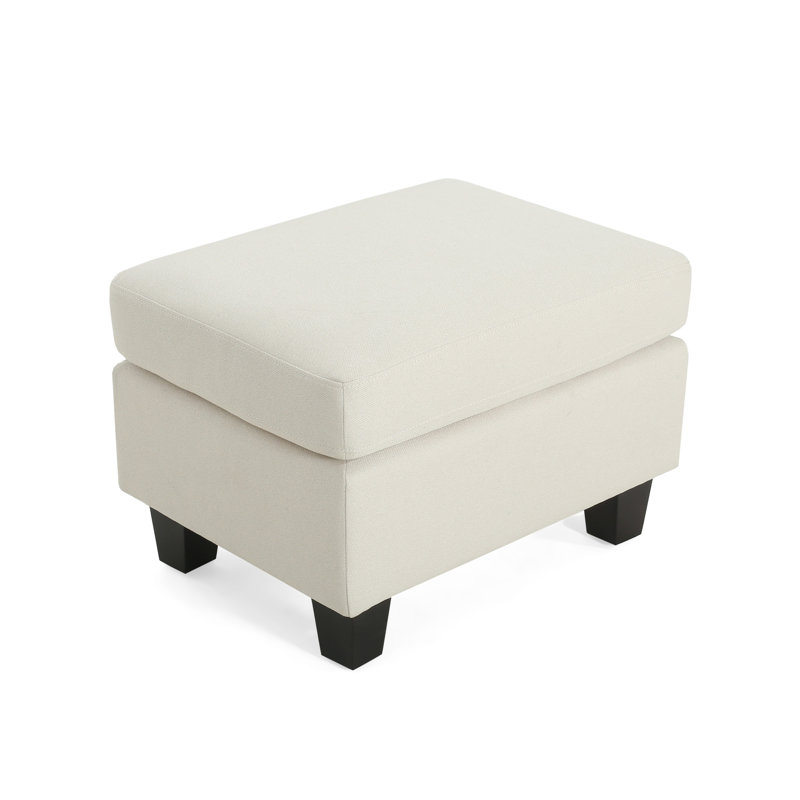 Upholstered Ottoman, Beige