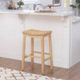 Hyacinth Hand-Woven Solid Wood Frame Counter and Bar Stool