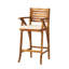 2 pièces en bois, assise confortable, résistant aux intempéries, hauteur de 45,75 po, cadre extérieur 2 pièces de 22,76 po de profondeur, sièges rembourrés, 46,42 po Hauteur, brun