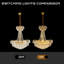Lustre 23,6 pi - lustre suspendu en cristal doré