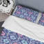 Fleurs bleues - Ensemble de housse de couette floral - Polyester microfibre-41854229