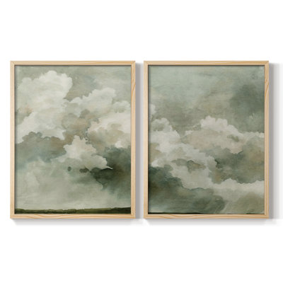 «Coming Rain I», reproduction encadrée de qualité supérieure - prête à être accrochée - aucun clou requis - aucun clou requis