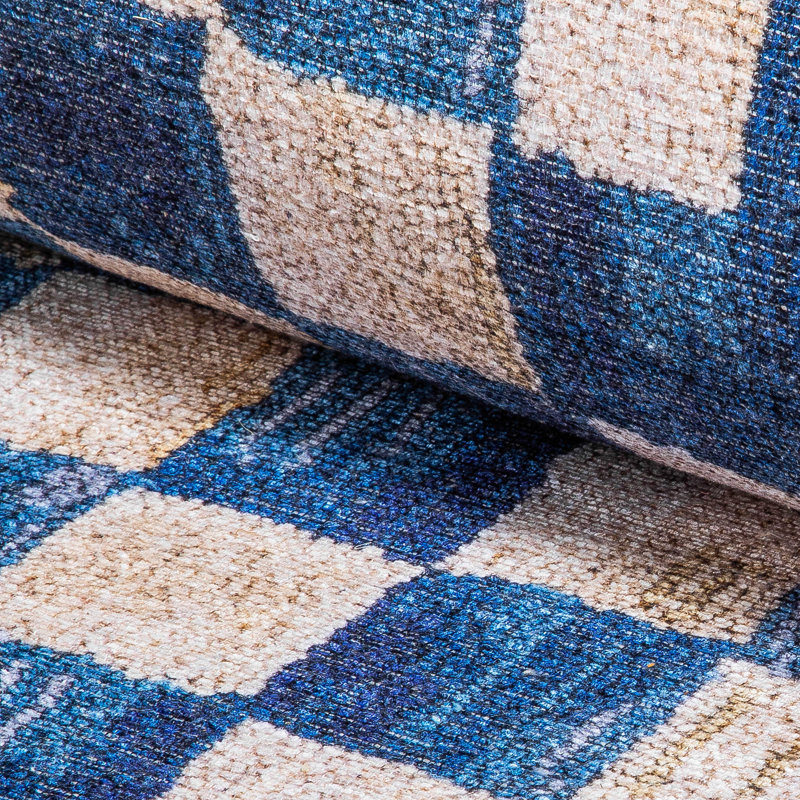 Truly Royal Check 2' x 3' Washable Door Mat