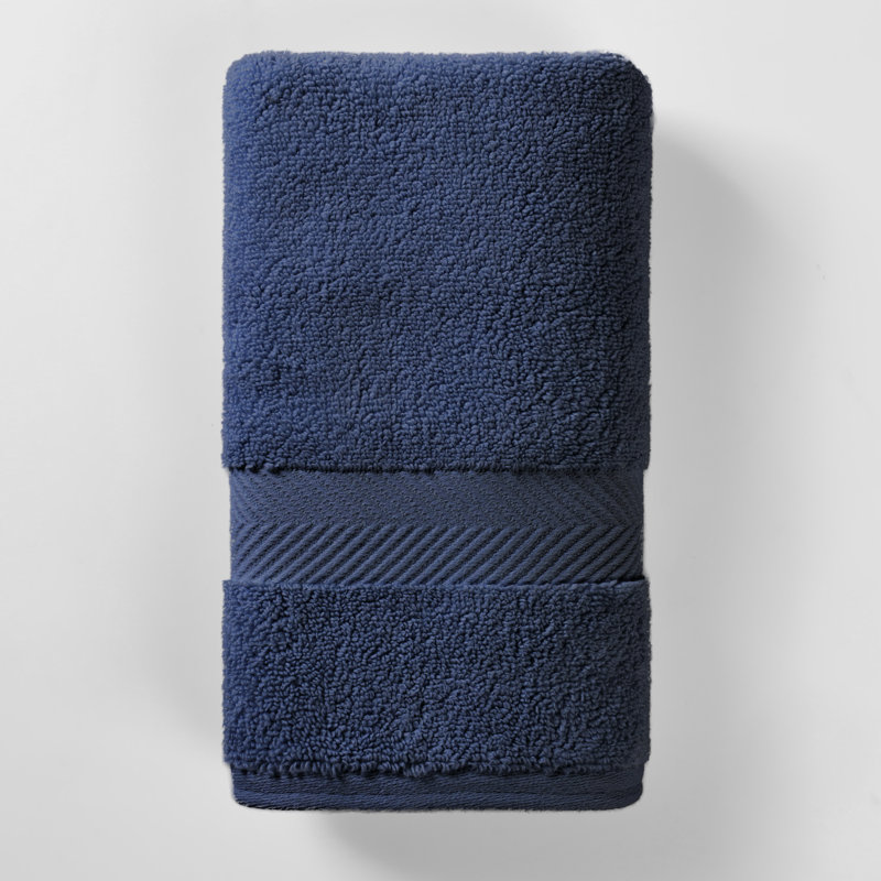 Rane Plush Cotton Hand Towel, Midnight Navy