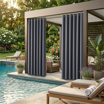 Outdoor curtains (84 cm wide × 108 cm long), suitable for patios – weatherproof curtains